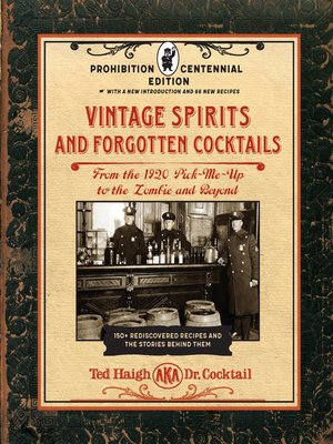 cover image of Vintage Spirits and Forgotten Cocktails